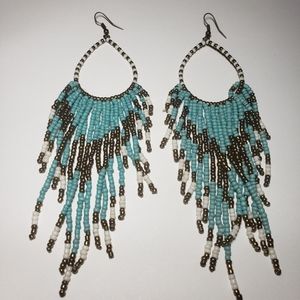 Beaded, chandelier earrings